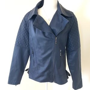 Hot in Hollywood Blue Faux Leather Jacket